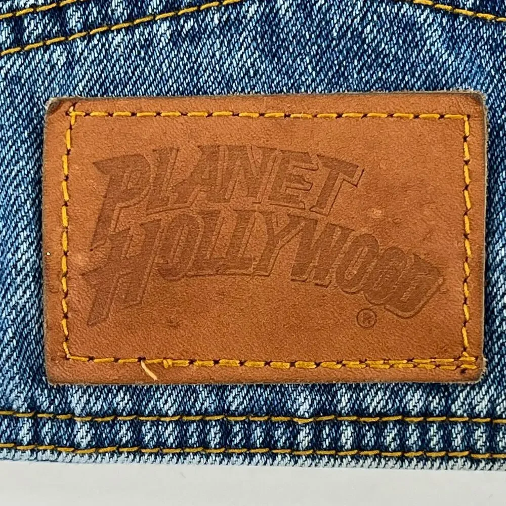 90s Planet Hollywood San Antonio denim jean jacket 1990s vintage kids XL